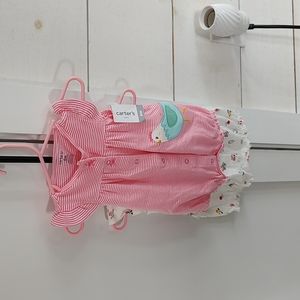 Set of two Carter's Rompers 6 months